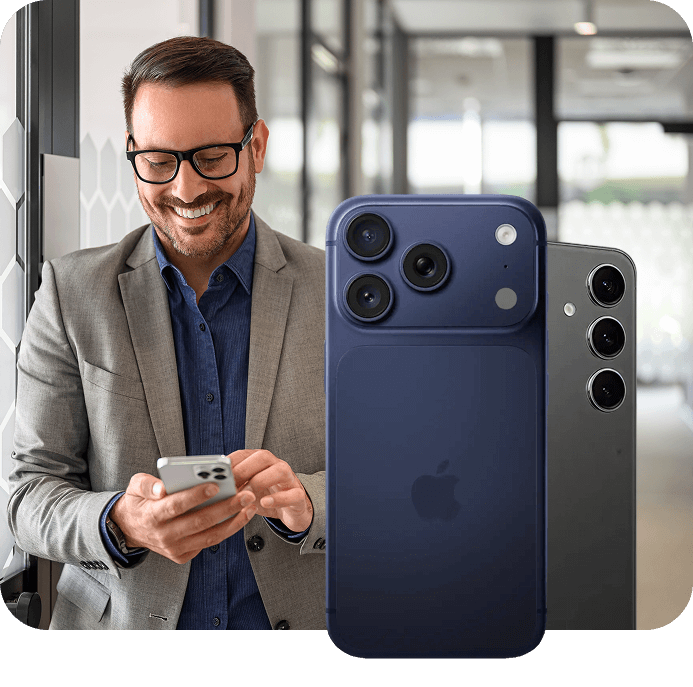 Business Person Using Mobile