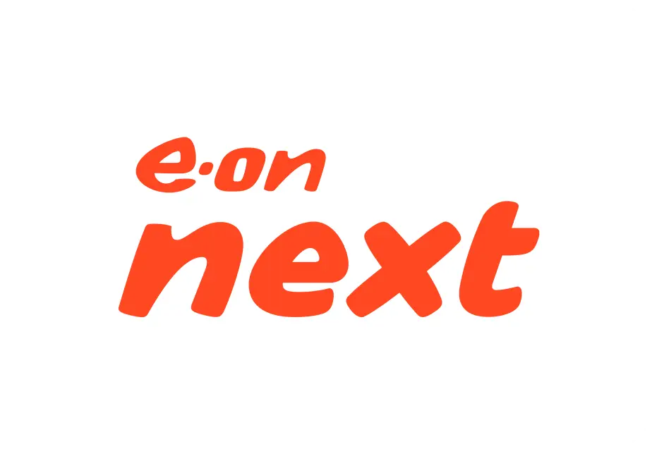 Eon Next logo on white background.