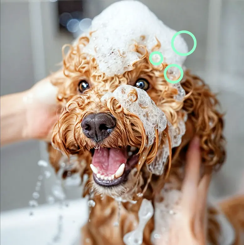 Dog Grooming Business Washing Dog.